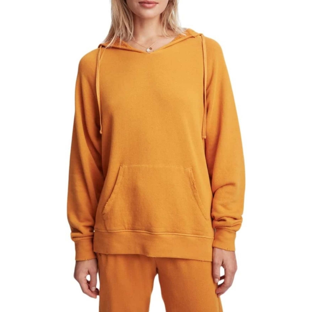 Bandier x Sincerely Jules The Juniper Pullover Hooded Sweatshirt Goldenrod